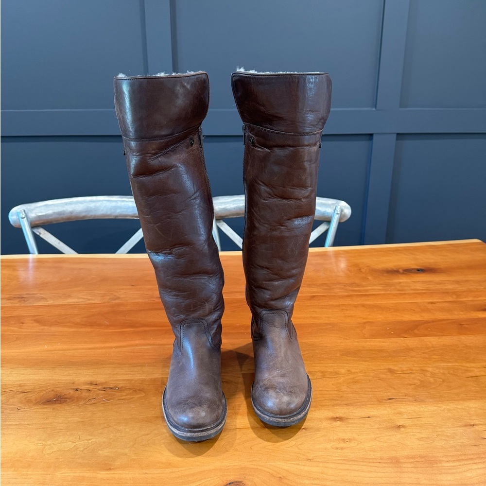 Frye Fur-Lined Leather Boots